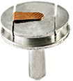 EM-Tec  LPS12 Niedrigprofil S-Clip REM-Probenhalter, ein kurzer Clip auf einem Ø12,7 mm Standard Stiftprobenteller