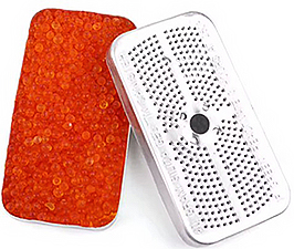 Micro-Tec DB5 wiederverwendbare Trocknungsmittelbox aus Metall mit orangem Silica-Gel, 100 x 55 x 12 mm, 40 Gramm