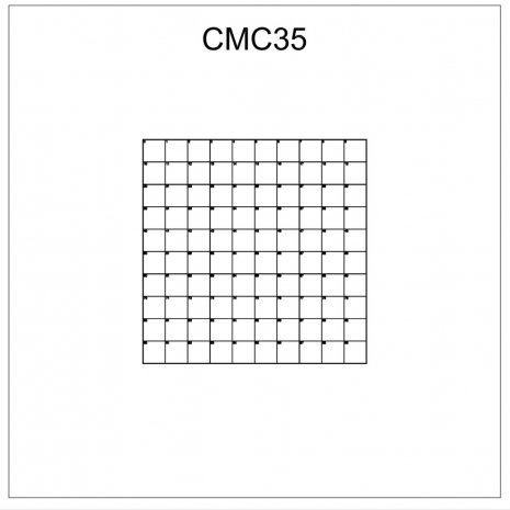 CMC35 korrelative Deckgläschen 10 x 10 mm mit 1 mm Einteilung