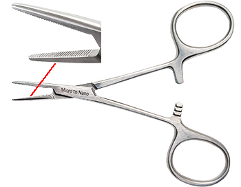 52-007410.jpg EM-Tec MM10S baby micro mosquito locking forceps, 10 cm, straight tip