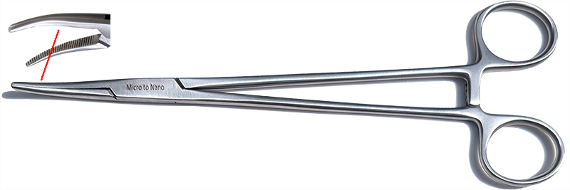 52-007521.jpg EM-Tec HM21C halstead mosquito locking forceps, 21 cm, curved tip