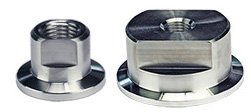 EM-Tec KF flange adapters with 1/8inch female NPT thread, aluminium