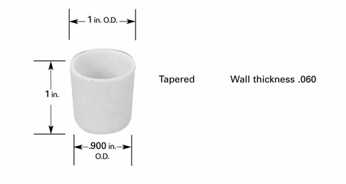 Crucible C5, 12ml, Ø25.4mm OD x 25.4mm H, 1.5 mm wall thickness. Use with B10 basket & crucible heaters CH-5, CH-12 and CH-13.